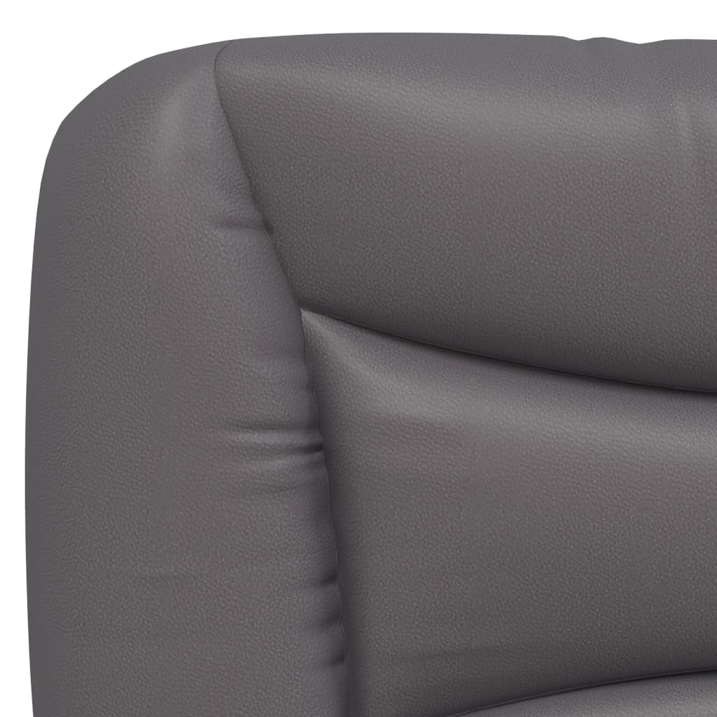 vidaXL Pat cu saltea, gri, 160x200 cm, piele ecologică vidaXL Pat cu saltea, gri, 160x200 cm, piele ecologică