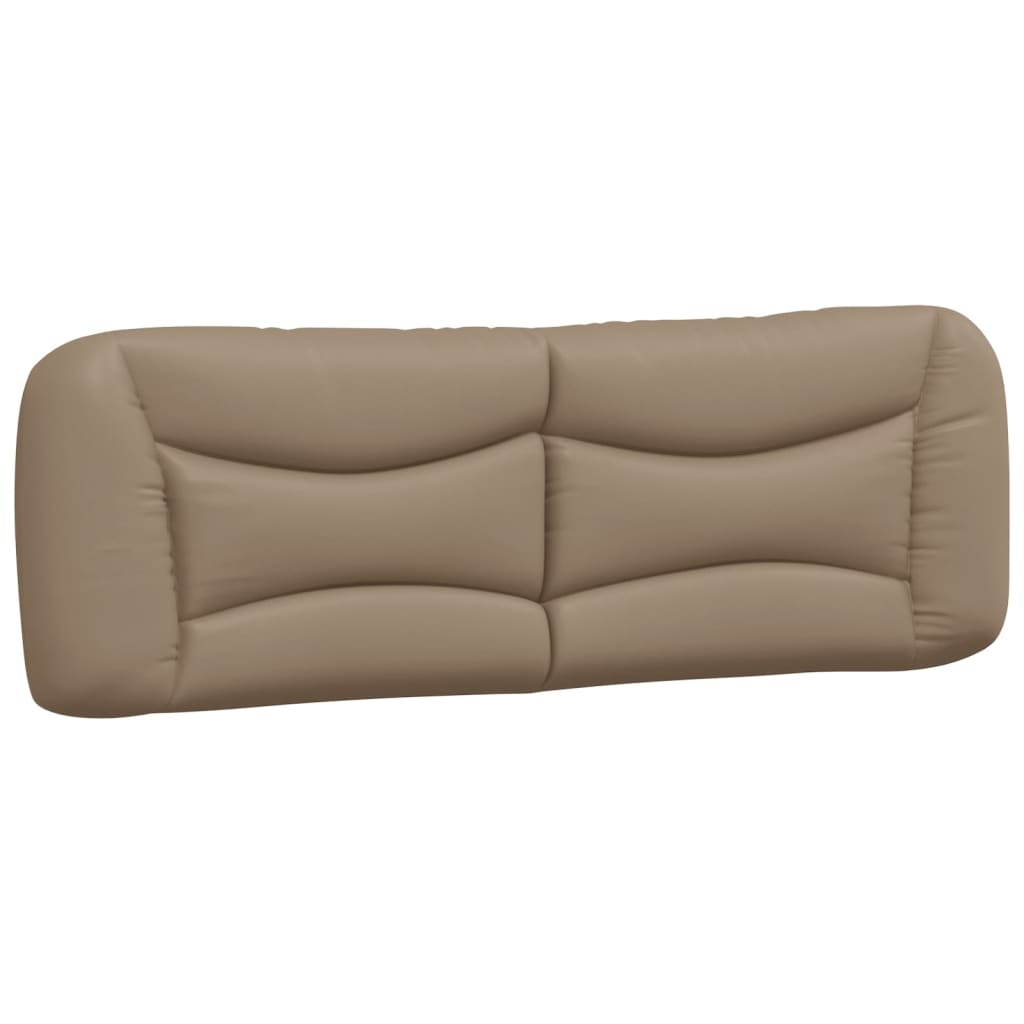 vidaXL Pat cu saltea, cappuccino, 160x200cm piele ecologică