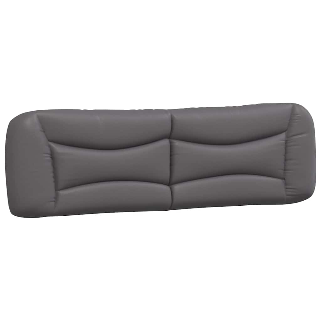 vidaXL Pat cu saltea, gri, 180x200 cm, piele ecologică vidaXL Pat cu saltea, gri, 180x200 cm, piele ecologică