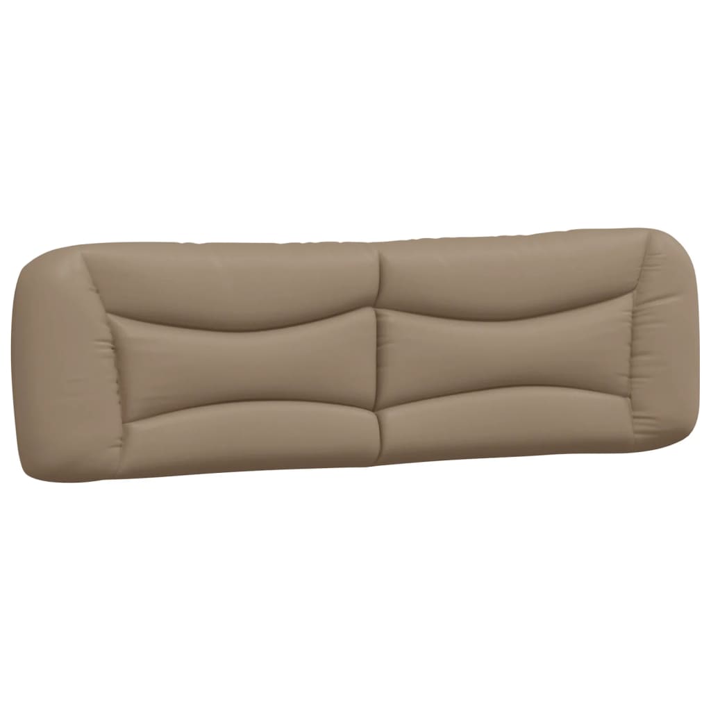vidaXL Pat cu saltea, cappuccino, 180x200cm piele ecologică