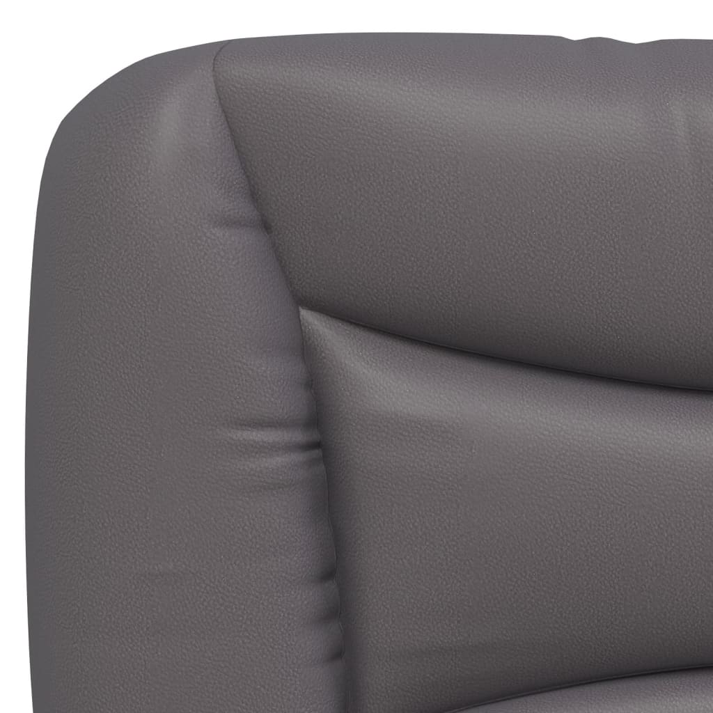 vidaXL Pat cu saltea, gri, 200x200 cm, piele ecologică vidaXL Pat cu saltea, gri, 200x200 cm, piele ecologică
