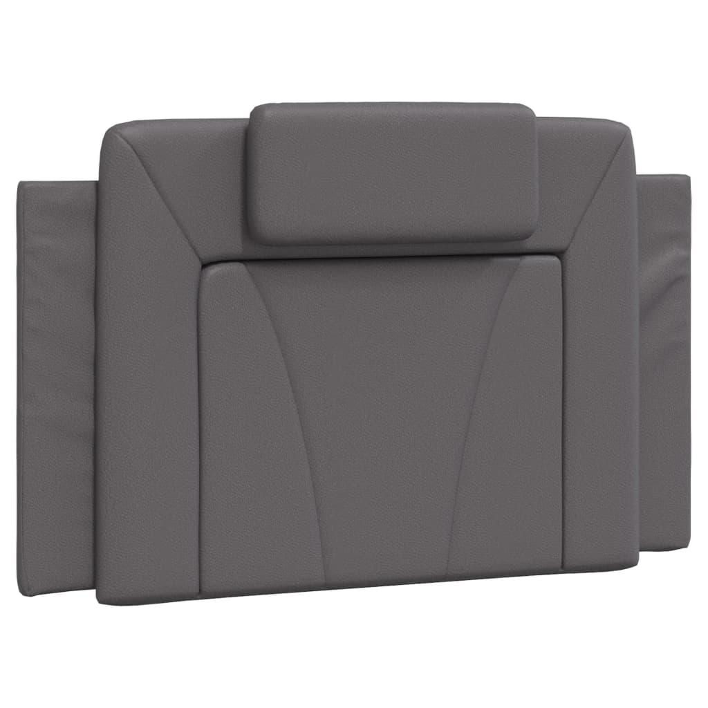 vidaXL Pat cu saltea, gri, 80x200 cm, piele ecologică vidaXL Pat cu saltea, gri, 80x200 cm, piele ecologică