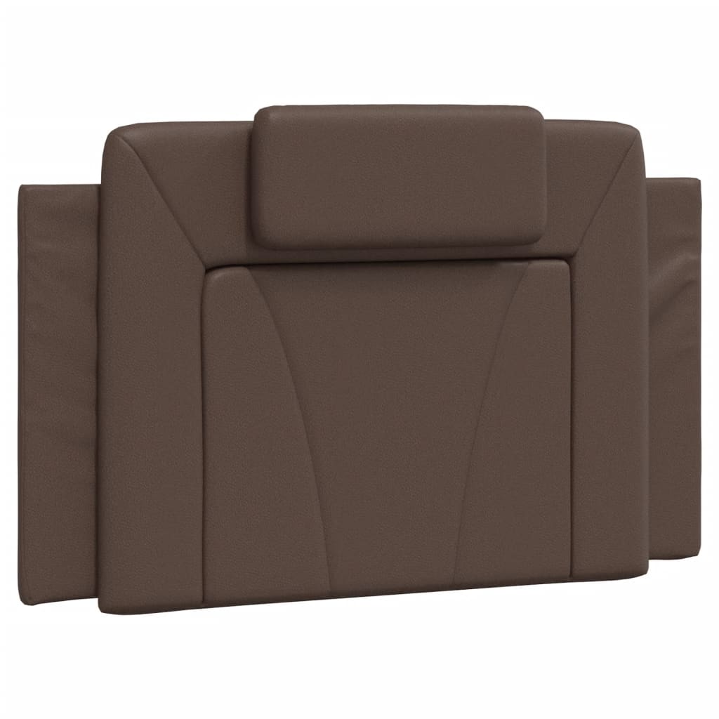 vidaXL Pat cu saltea, maro, 90x200 cm, piele ecologică