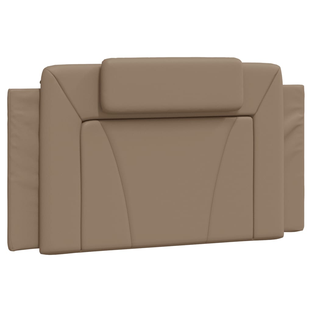 vidaXL Pat cu saltea, cappuccino, 100x200cm piele ecologică