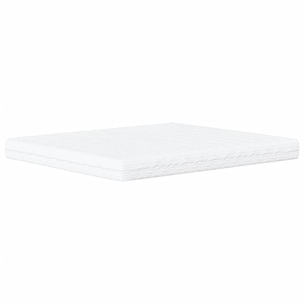 vidaXL Pat cu saltea, negru și alb, 160x200 cm, piele ecologică