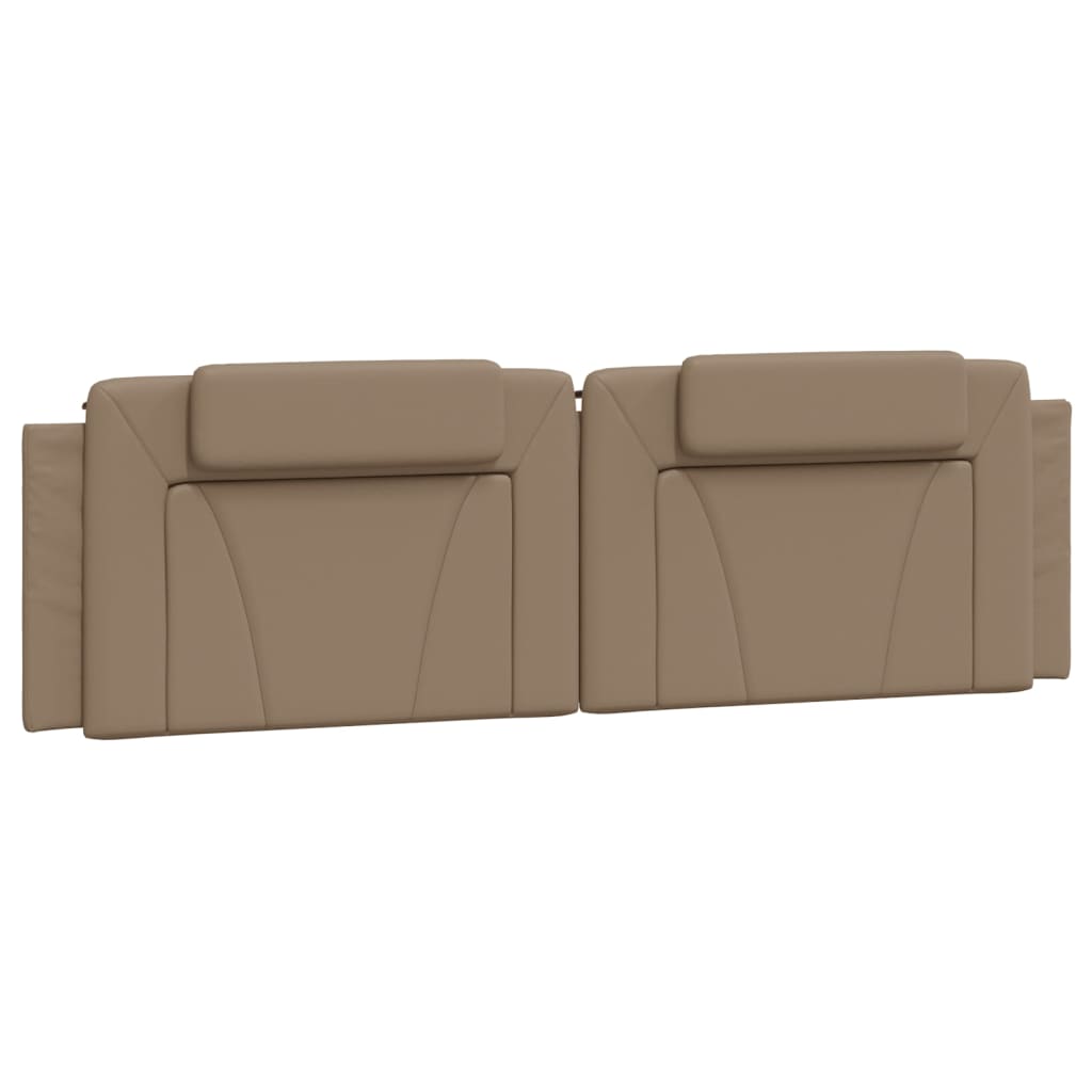 vidaXL Pat cu saltea, cappuccino, 180x200cm piele ecologică vidaXL Pat cu saltea, cappuccino, 180x200cm piele ecologică