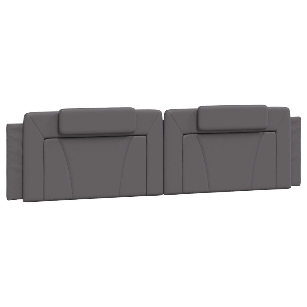 vidaXL Pat cu saltea, gri, 200x200 cm, piele ecologică vidaXL Pat cu saltea, gri, 200x200 cm, piele ecologică