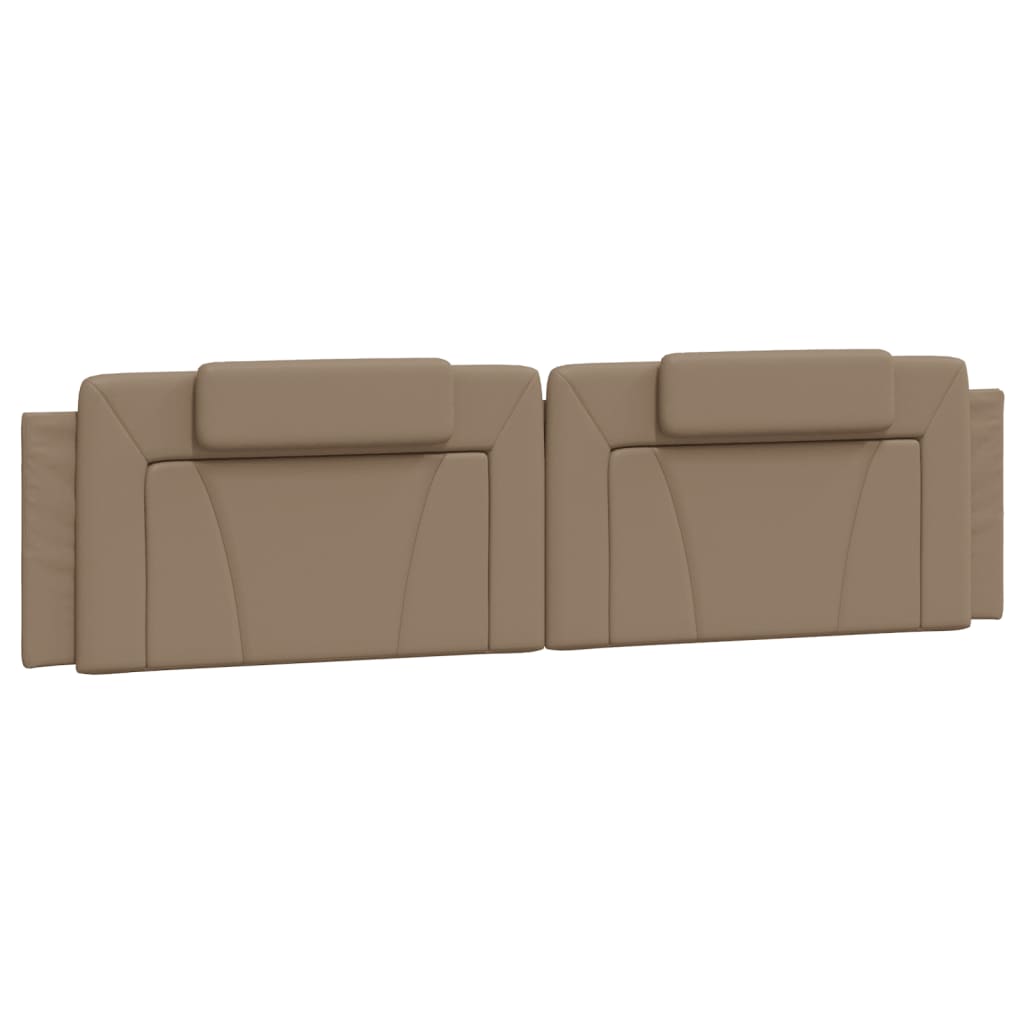 vidaXL Pat cu saltea, cappuccino, 200x200 cm, piele ecologică vidaXL Pat cu saltea, cappuccino, 200x200 cm, piele ecologică