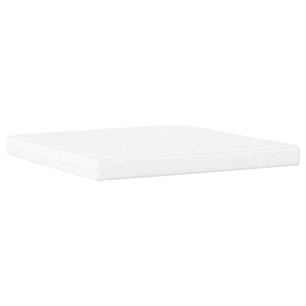 vidaXL Pat cu saltea, negru și alb, 200x200 cm, piele ecologică