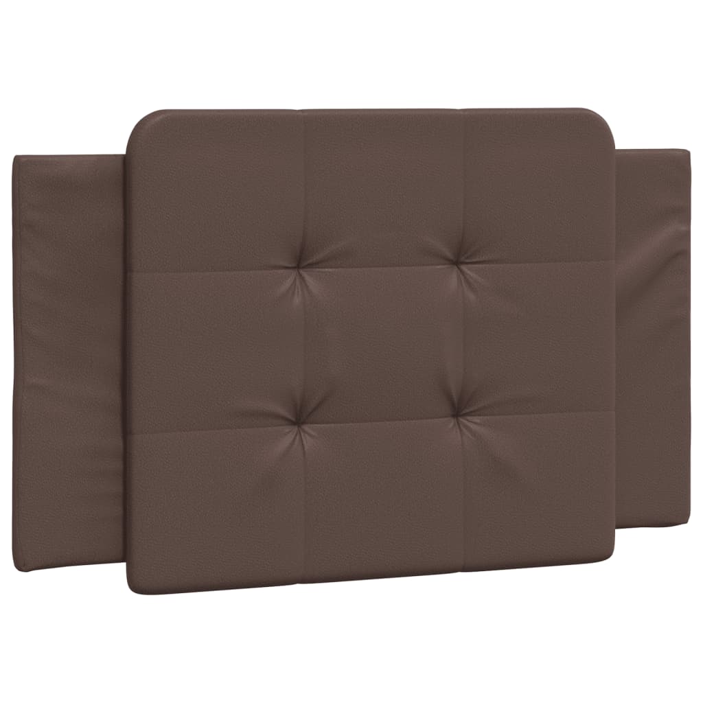 vidaXL Pat cu saltea, maro, 90x190 cm, piele ecologică