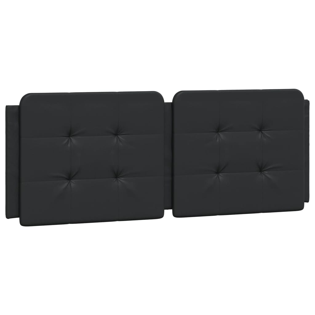 vidaXL Pat cu saltea, negru, 120x200 cm, piele ecologică