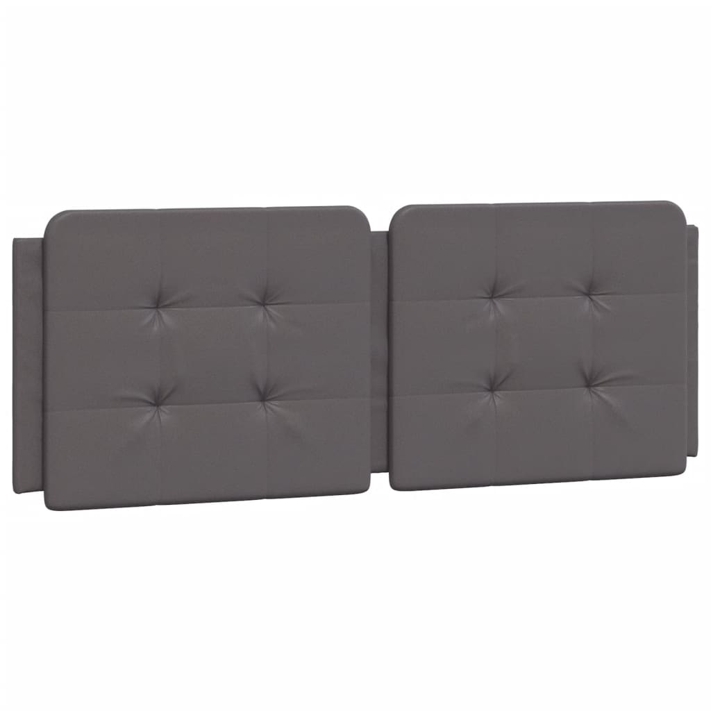 vidaXL Pat cu saltea, gri, 120x200 cm, piele ecologică vidaXL Pat cu saltea, gri, 120x200 cm, piele ecologică