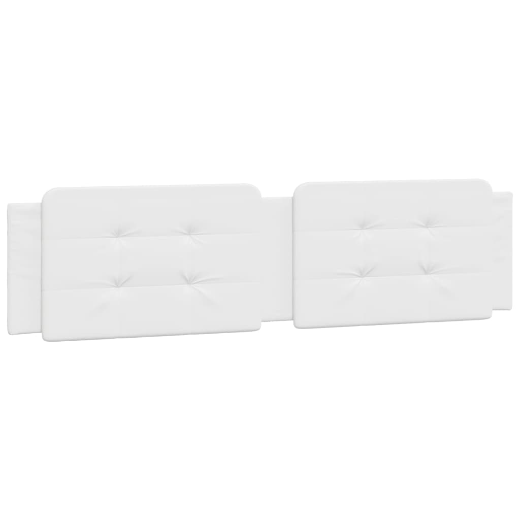 vidaXL Pat cu saltea, alb, 160x200 cm, piele ecologică vidaXL Pat cu saltea, alb, 160x200 cm, piele ecologică