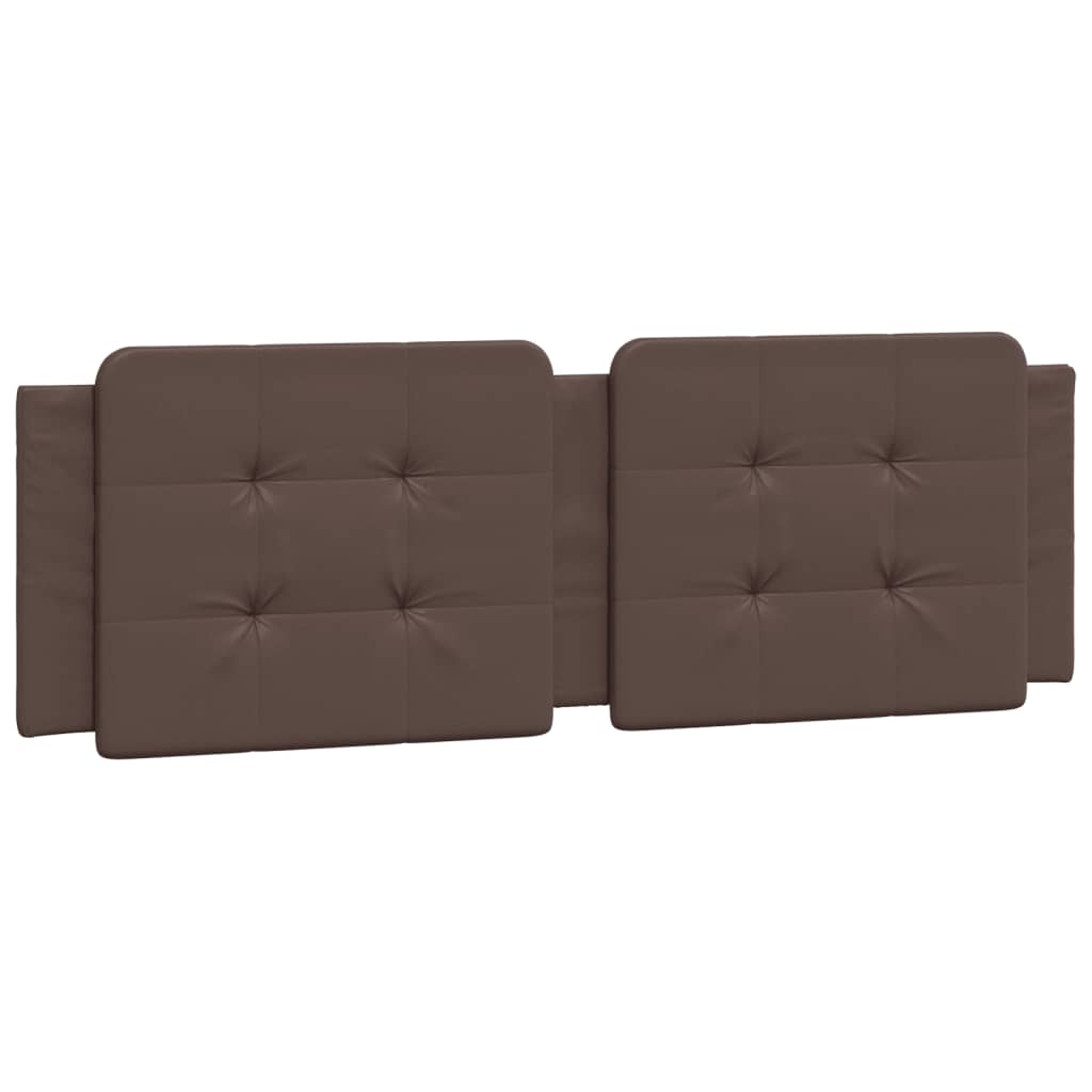 vidaXL Pat cu saltea, maro, 160x200 cm, piele ecologică vidaXL Pat cu saltea, maro, 160x200 cm, piele ecologică