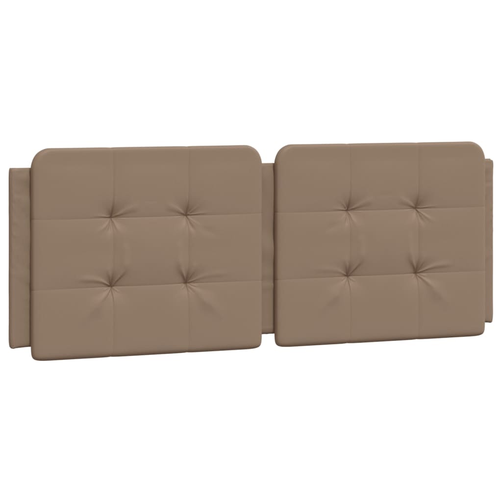 vidaXL Pat cu saltea, cappuccino, 160x200cm piele ecologică