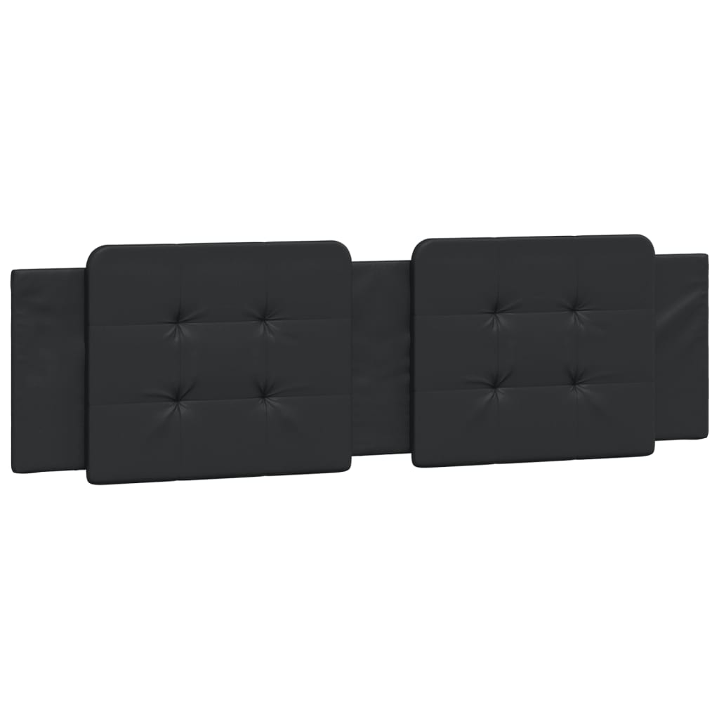 vidaXL Pat cu saltea, negru, 180x200 cm, piele ecologică