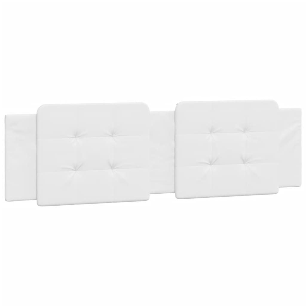 vidaXL Pat cu saltea, alb, 180x200 cm, piele ecologică vidaXL Pat cu saltea, alb, 180x200 cm, piele ecologică