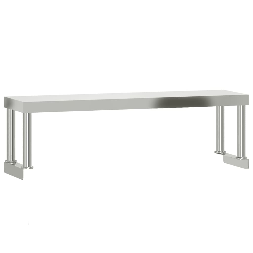 vidaXL Masă bucătărie cu raft superior, 110x55x120 cm, oțel inoxidabil vidaXL Masă bucătărie cu raft superior, 110x55x120 cm, oțel inoxidabil