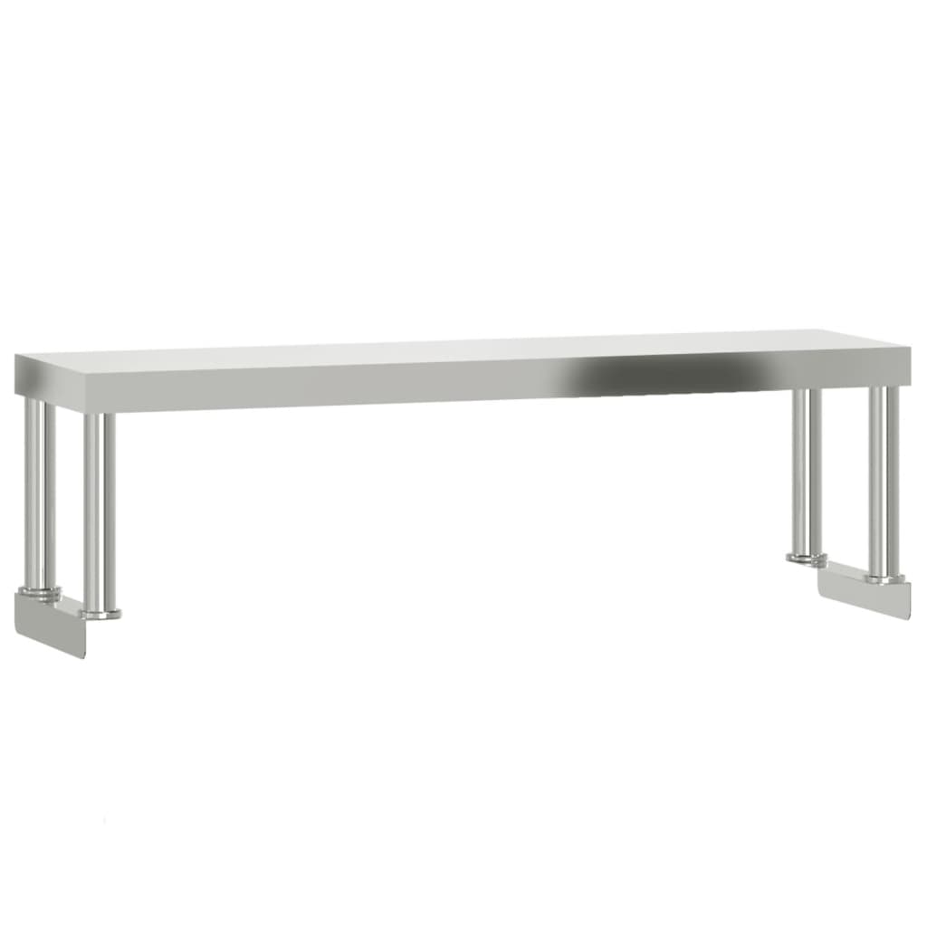 vidaXL Masă bucătărie cu raft superior, 110x55x120 cm, oțel inoxidabil vidaXL Masă bucătărie cu raft superior, 110x55x120 cm, oțel inoxidabil