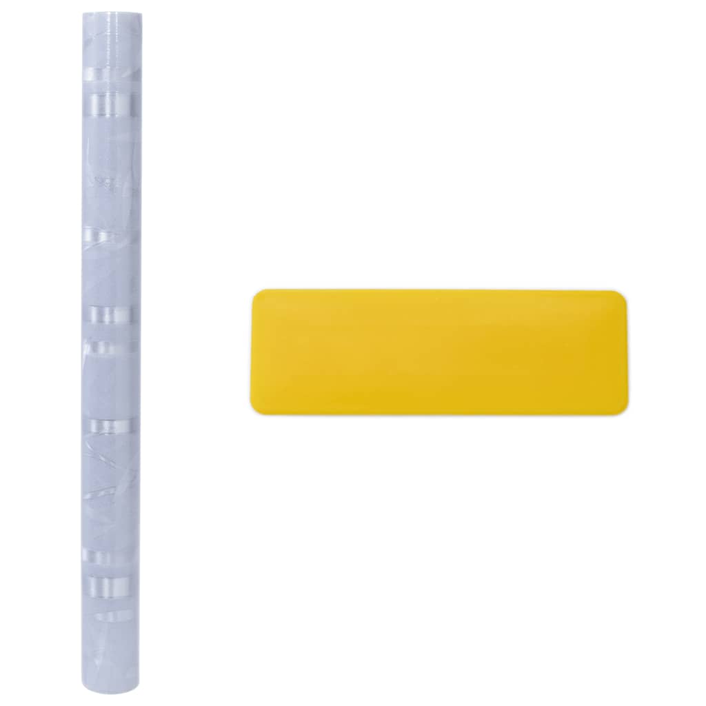 vidaXl Folie fereastră, 4 buc., mată, model bambus, PVC