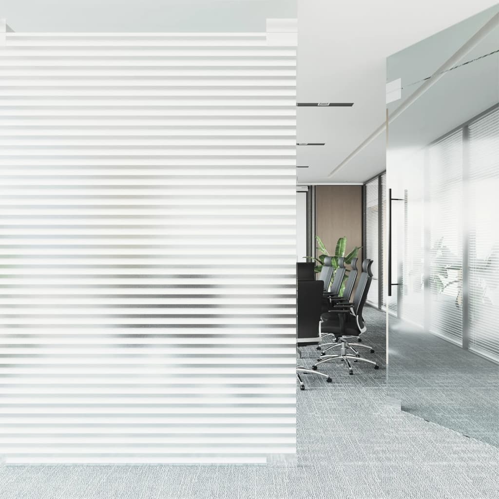 vidaXl Folie fereastră, 2 buc., mată, model dungi, PVC vidaXl Folie fereastră, 2 buc., mată, model dungi, PVC