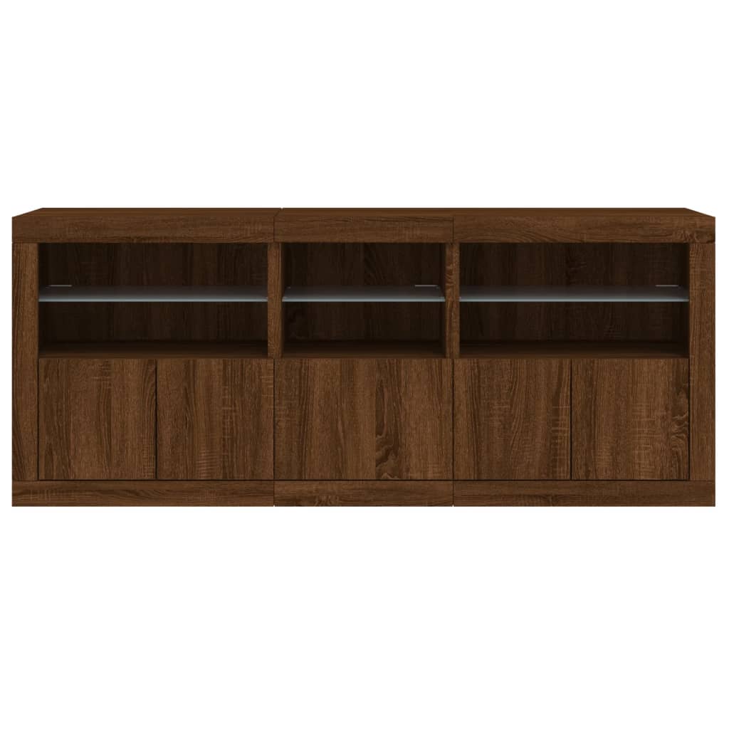 vidaXL Dulap cu lumini LED, stejar maro, 162x37x67 cm vidaXL Dulap cu lumini LED, stejar maro, 162x37x67 cm