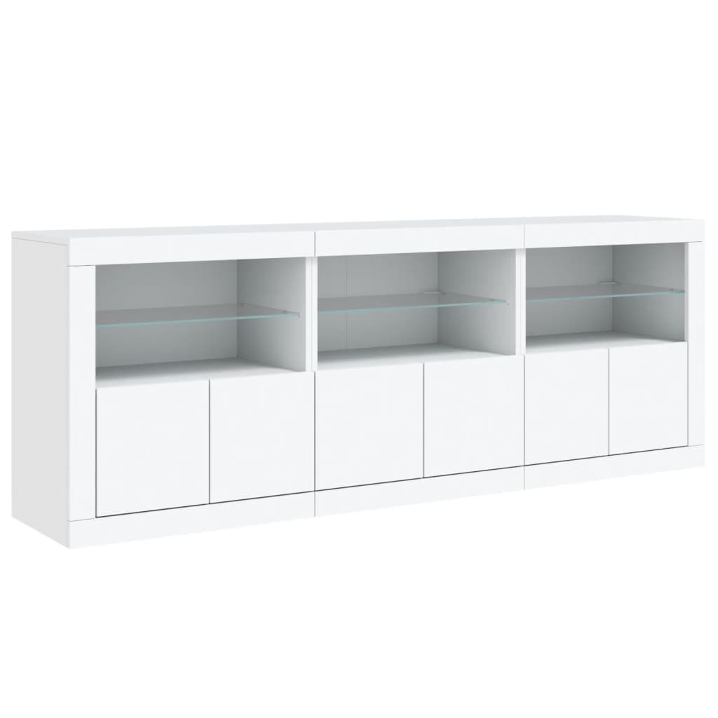 vidaXL Dulap cu lumini LED, alb, 181,5x37x67 cm vidaXL Dulap cu lumini LED, alb, 181,5x37x67 cm