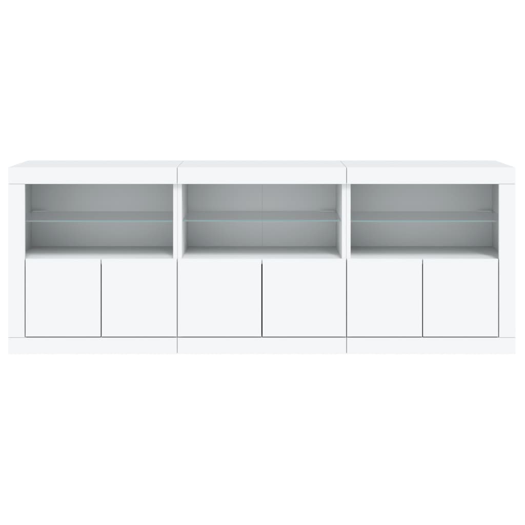 vidaXL Dulap cu lumini LED, alb, 181,5x37x67 cm vidaXL Dulap cu lumini LED, alb, 181,5x37x67 cm