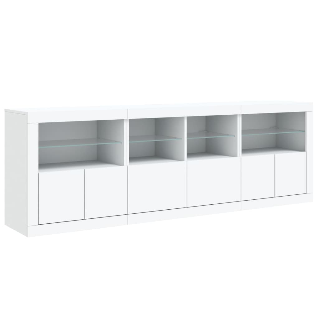 vidaXL Dulap cu lumini LED, alb, 202x37x67 cm vidaXL Dulap cu lumini LED, alb, 202x37x67 cm