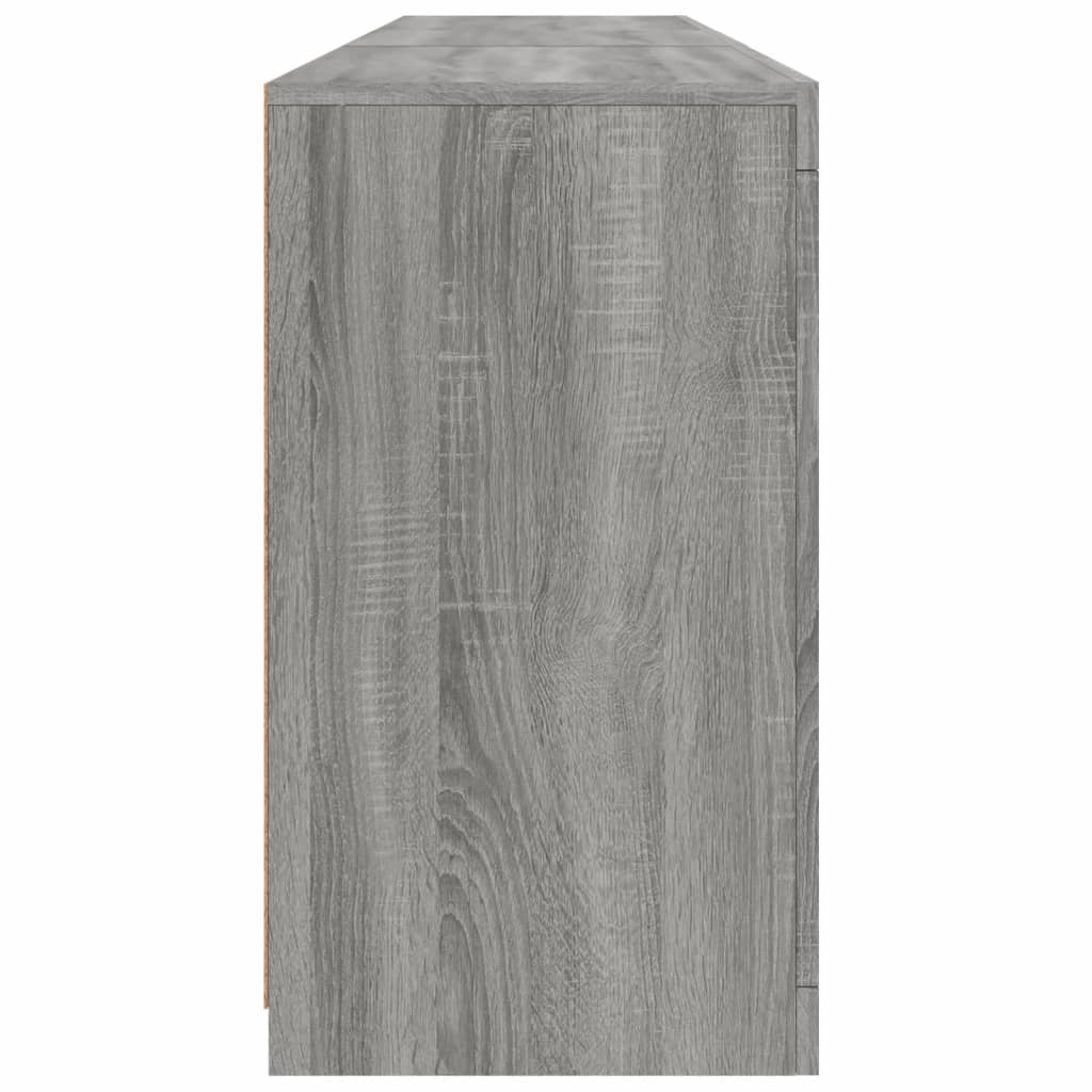 vidaXL Servantă cu lumini LED, gri sonoma, 181,5x37x67 cm vidaXL Servantă cu lumini LED, gri sonoma, 181,5x37x67 cm