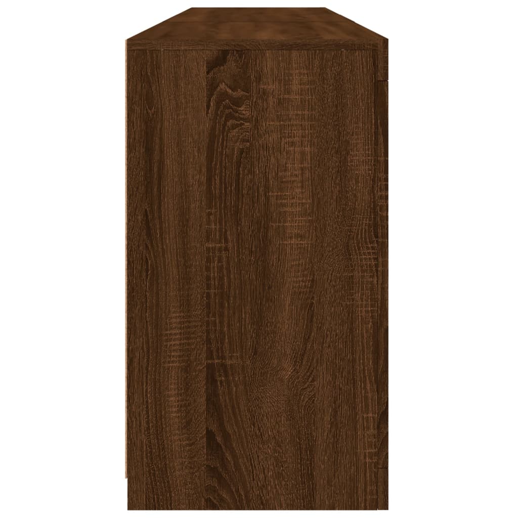 vidaXL Servantă cu lumini LED, stejar maro, 181,5x37x67 cm vidaXL Servantă cu lumini LED, stejar maro, 181,5x37x67 cm
