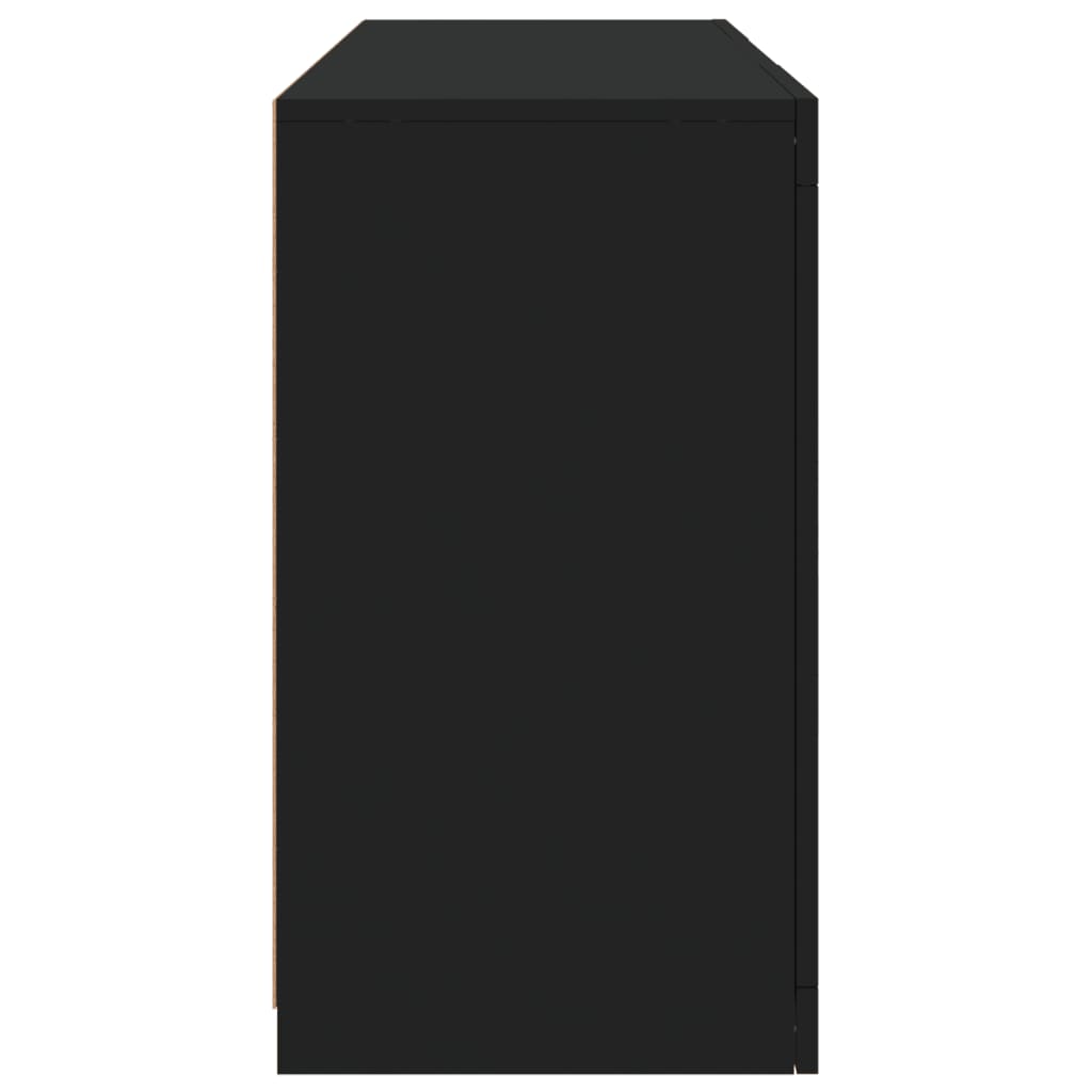 vidaXL Dulap cu lumini LED, negru, 123x37x67 cm vidaXL Dulap cu lumini LED, negru, 123x37x67 cm