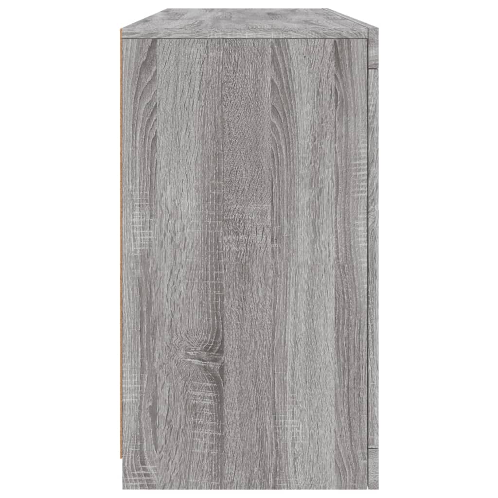vidaXL Servantă cu lumini LED, gri sonoma, 142,5x37x67 cm vidaXL Servantă cu lumini LED, gri sonoma, 142,5x37x67 cm