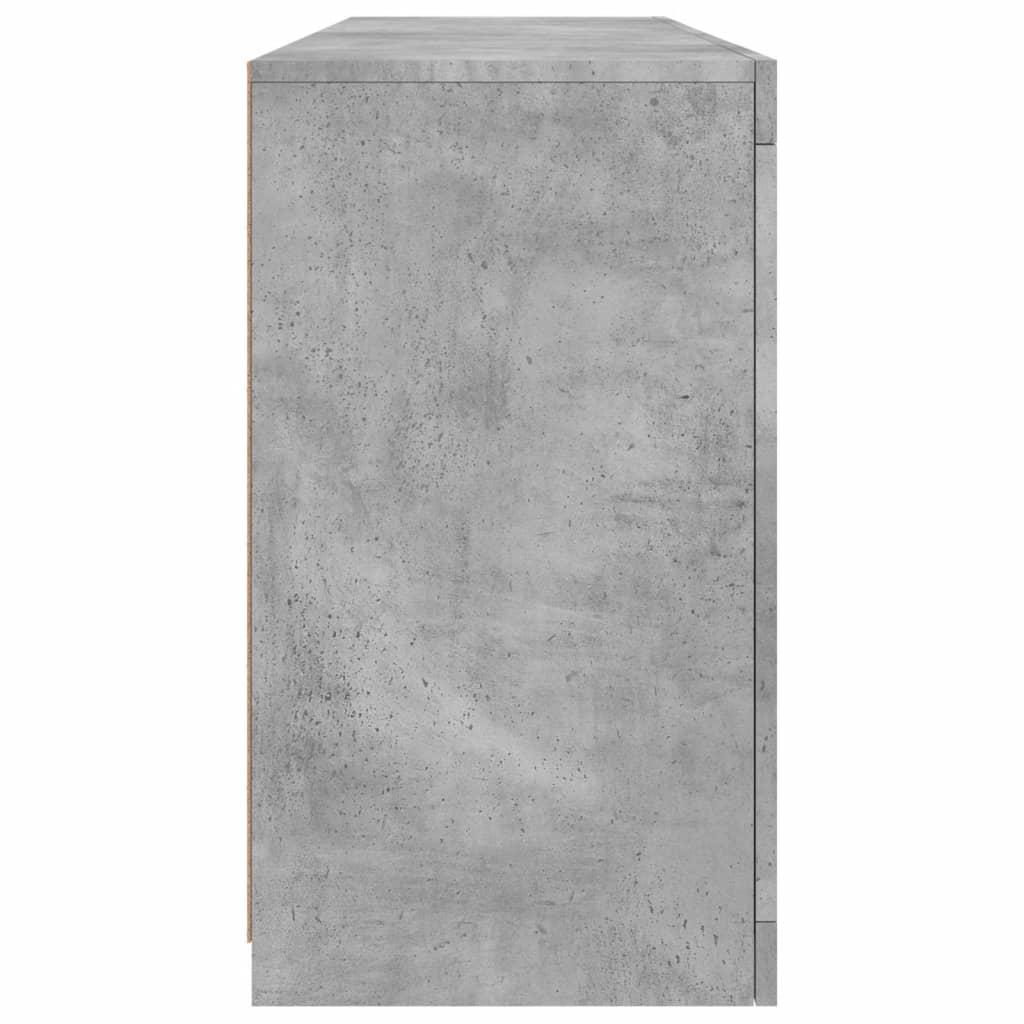 vidaXL Servantă cu lumini LED, gri beton, 163x37x67 cm vidaXL Servantă cu lumini LED, gri beton, 163x37x67 cm