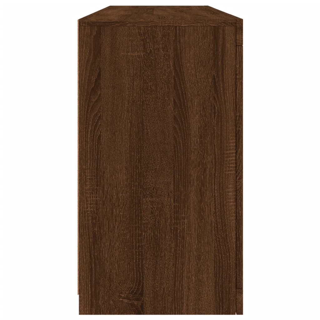 vidaXL Servantă cu lumini LED, stejar maro, 163x37x67 cm vidaXL Servantă cu lumini LED, stejar maro, 163x37x67 cm
