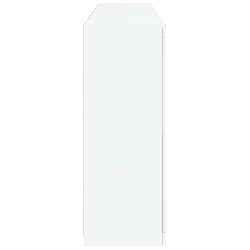 vidaXL Servantă cu lumini LED, alb, 162x37x100 cm