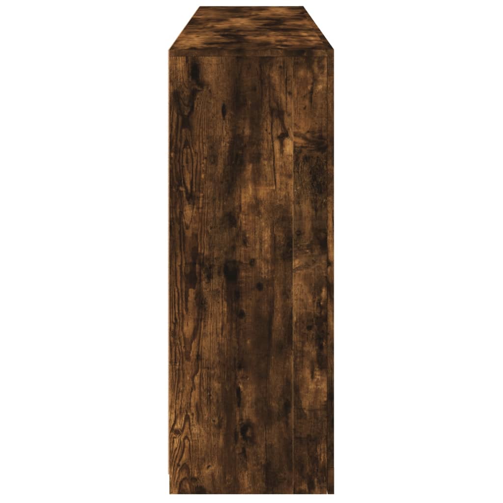 vidaXL Servantă cu lumini LED, stejar fumuriu, 162x37x100 cm vidaXL Servantă cu lumini LED, stejar fumuriu, 162x37x100 cm