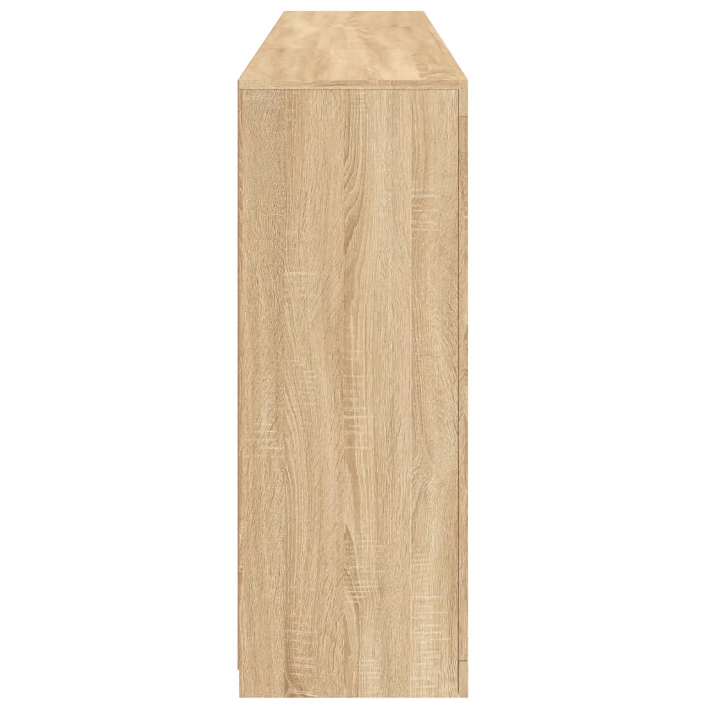 vidaXL Servantă cu lumini LED, stejar sonoma, 181,5x37x100 cm