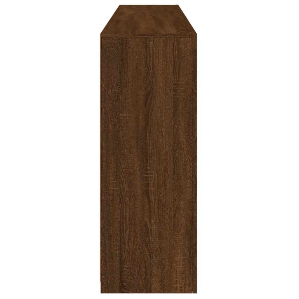 vidaXL Servantă cu lumini LED, stejar maro, 181,5x37x100 cm vidaXL Servantă cu lumini LED, stejar maro, 181,5x37x100 cm
