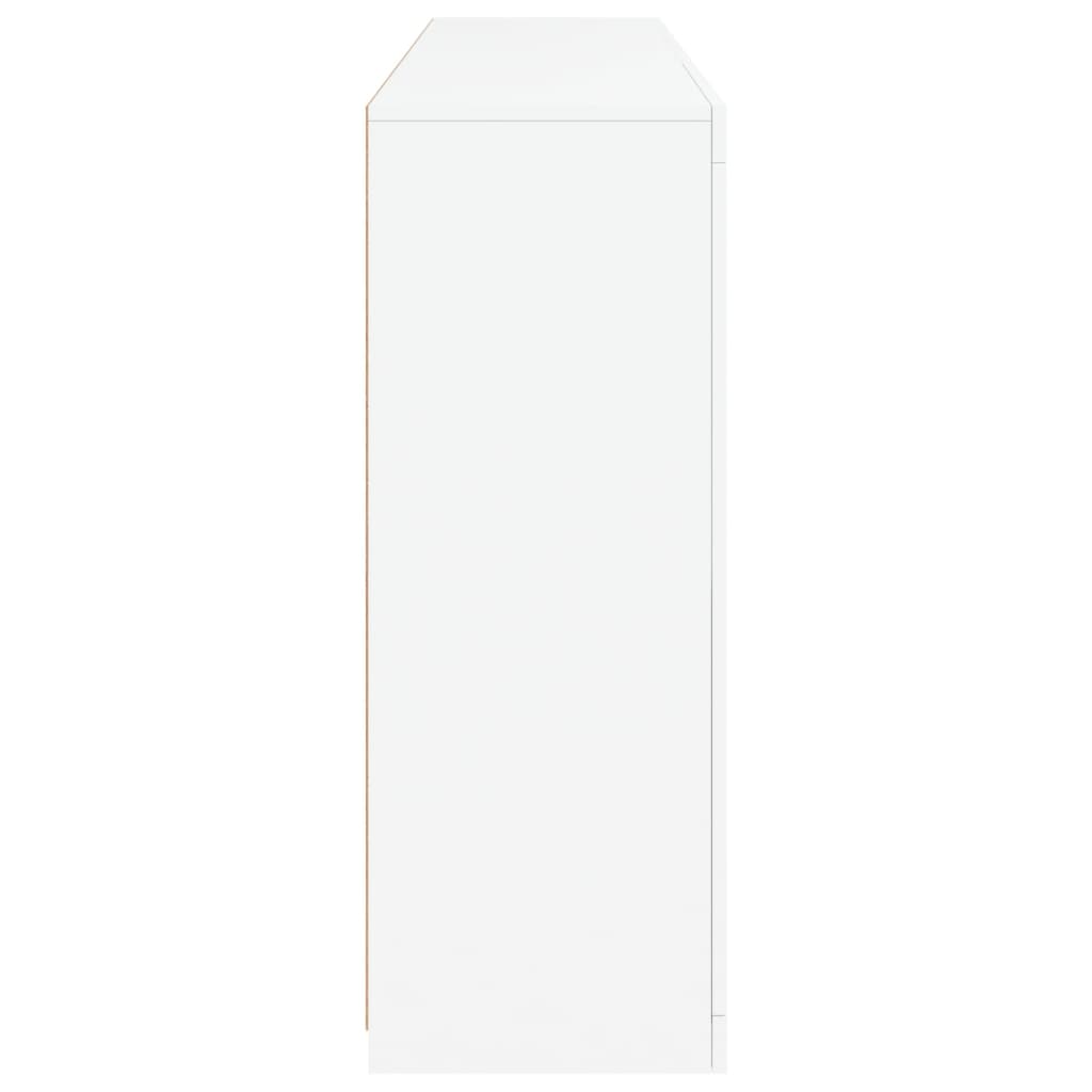 vidaXL Servantă cu lumini LED, alb, 162x37x100 cm vidaXL Servantă cu lumini LED, alb, 162x37x100 cm