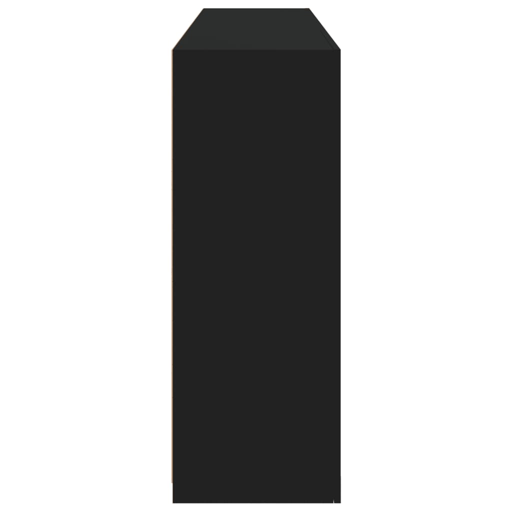 vidaXL Servantă cu lumini LED, negru, 162x37x100 cm