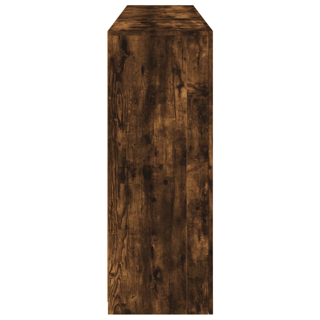 vidaXL Servantă cu lumini LED, stejar fumuriu, 162x37x100 cm vidaXL Servantă cu lumini LED, stejar fumuriu, 162x37x100 cm