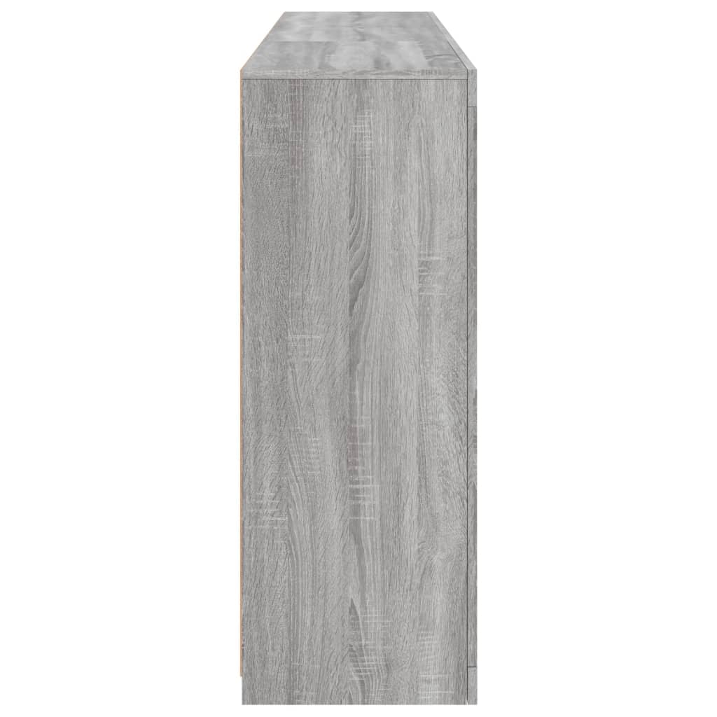 vidaXL Servantă cu lumini LED, gri sonoma, 162x37x100 cm vidaXL Servantă cu lumini LED, gri sonoma, 162x37x100 cm