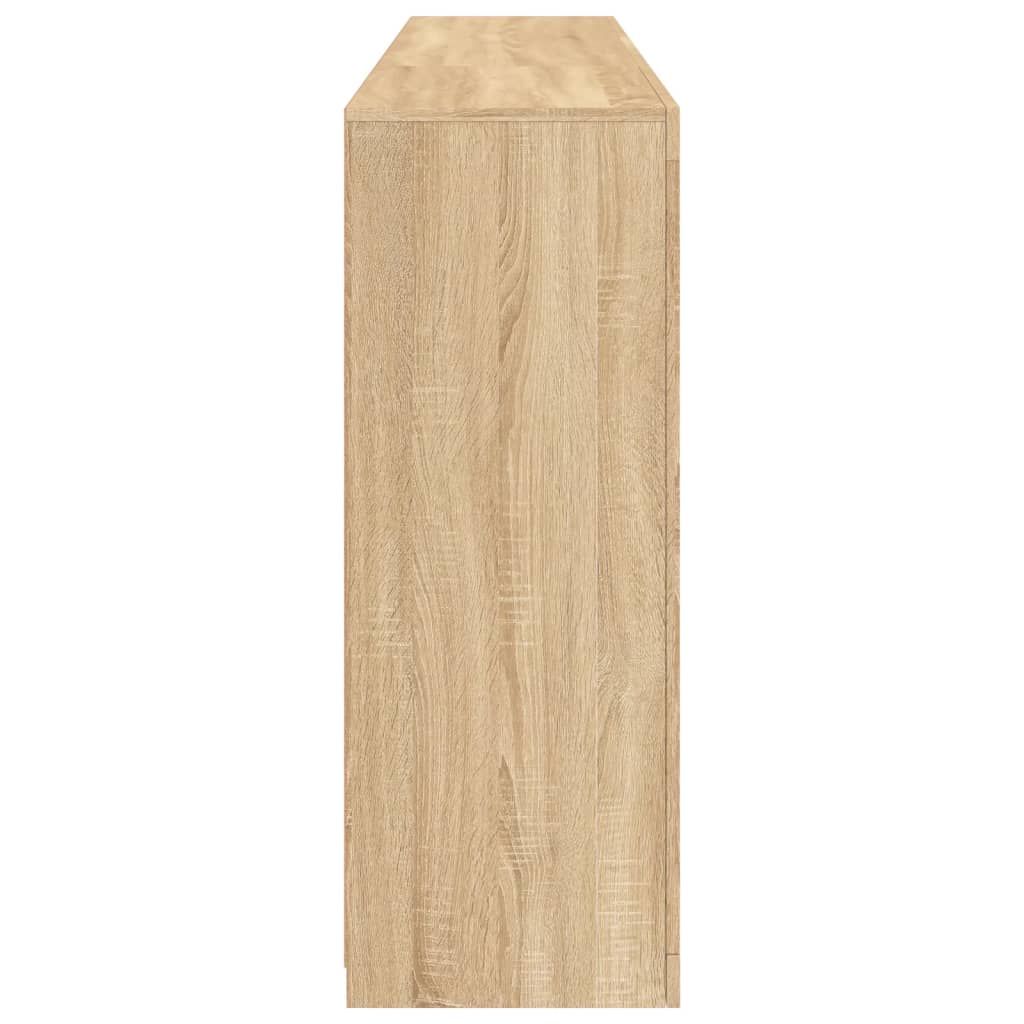 vidaXL Servantă cu lumini LED, stejar sonoma, 181,5x37x100 cm