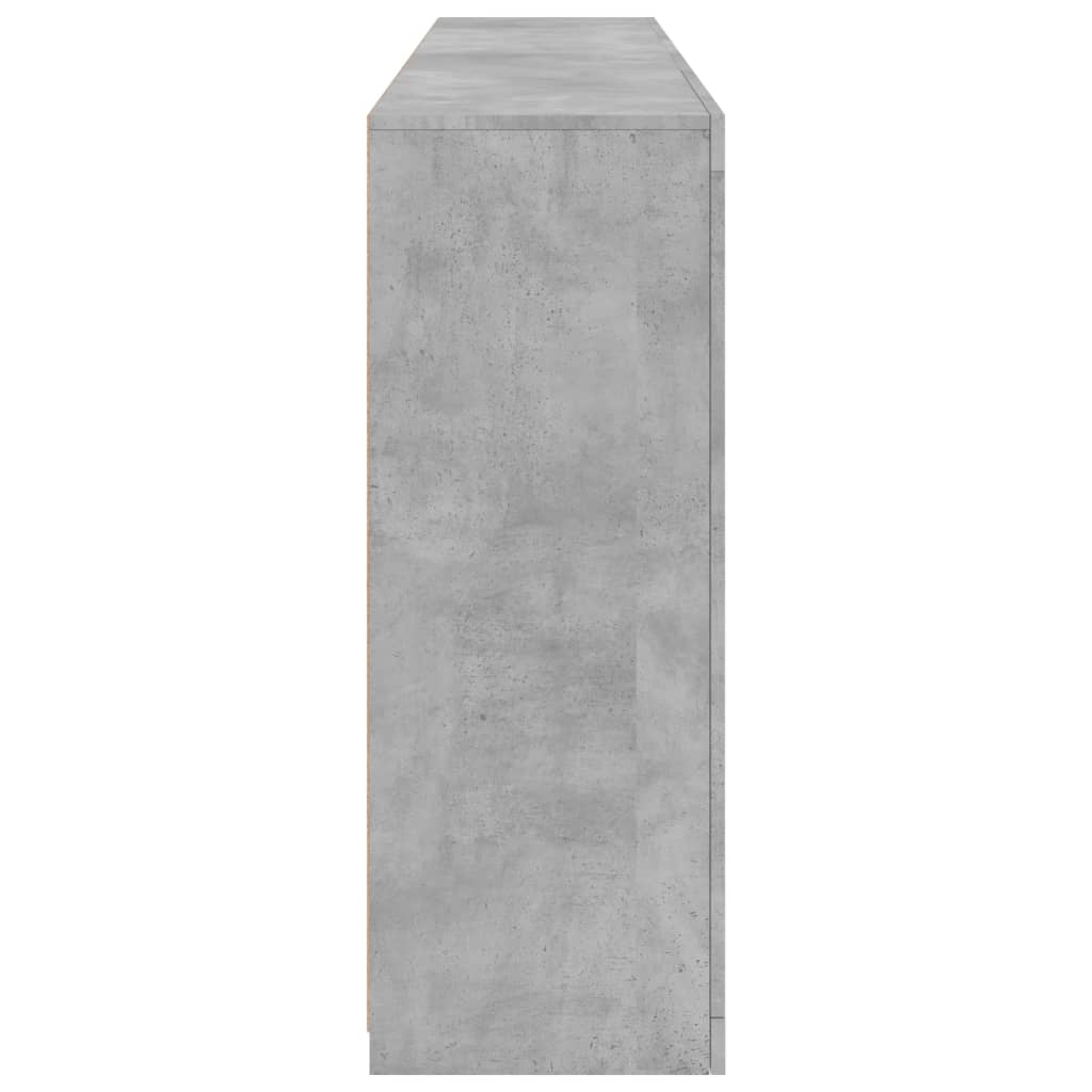 vidaXL Servantă cu lumini LED, gri beton, 181,5x37x100 cm vidaXL Servantă cu lumini LED, gri beton, 181,5x37x100 cm