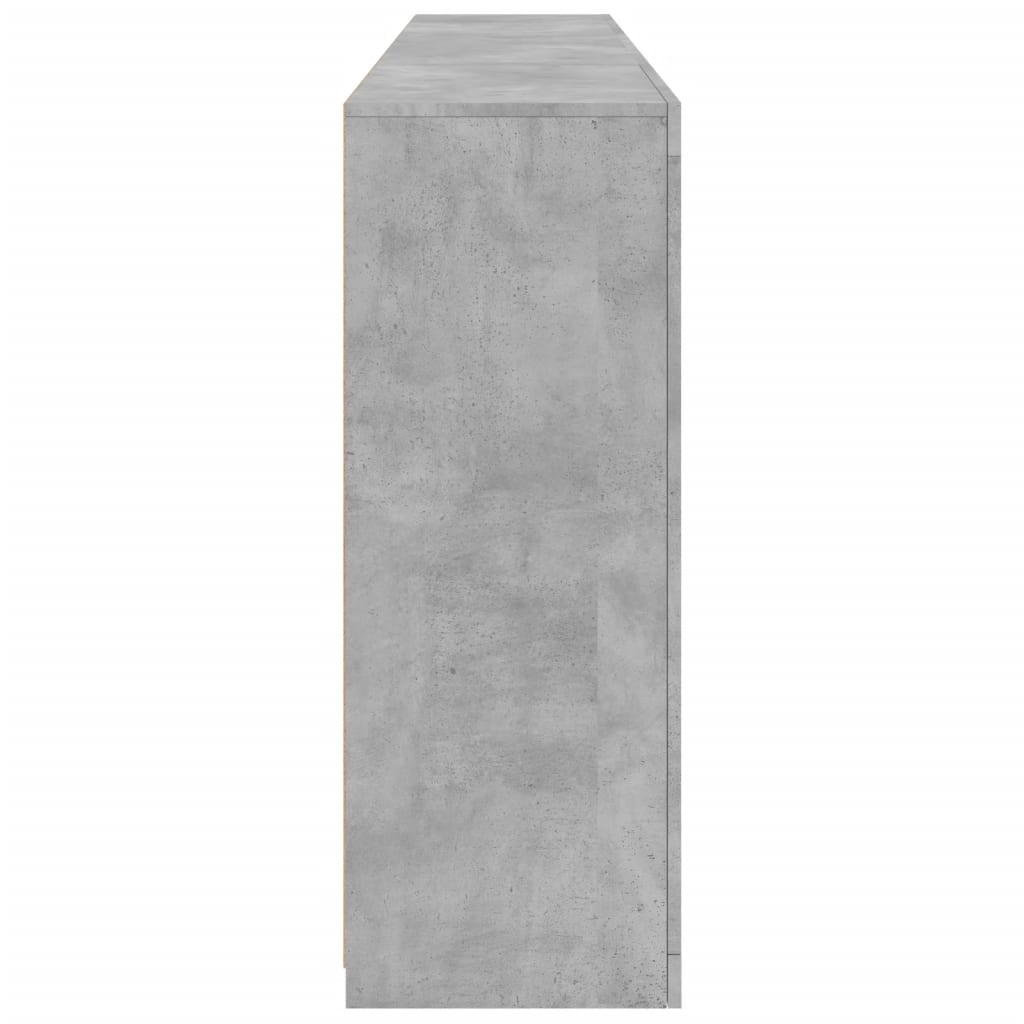 vidaXL Servantă cu lumini LED, gri beton, 202x37x100 cm vidaXL Servantă cu lumini LED, gri beton, 202x37x100 cm