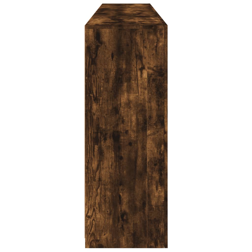vidaXL Servantă cu lumini LED, stejar fumuriu, 202x37x100 cm vidaXL Servantă cu lumini LED, stejar fumuriu, 202x37x100 cm
