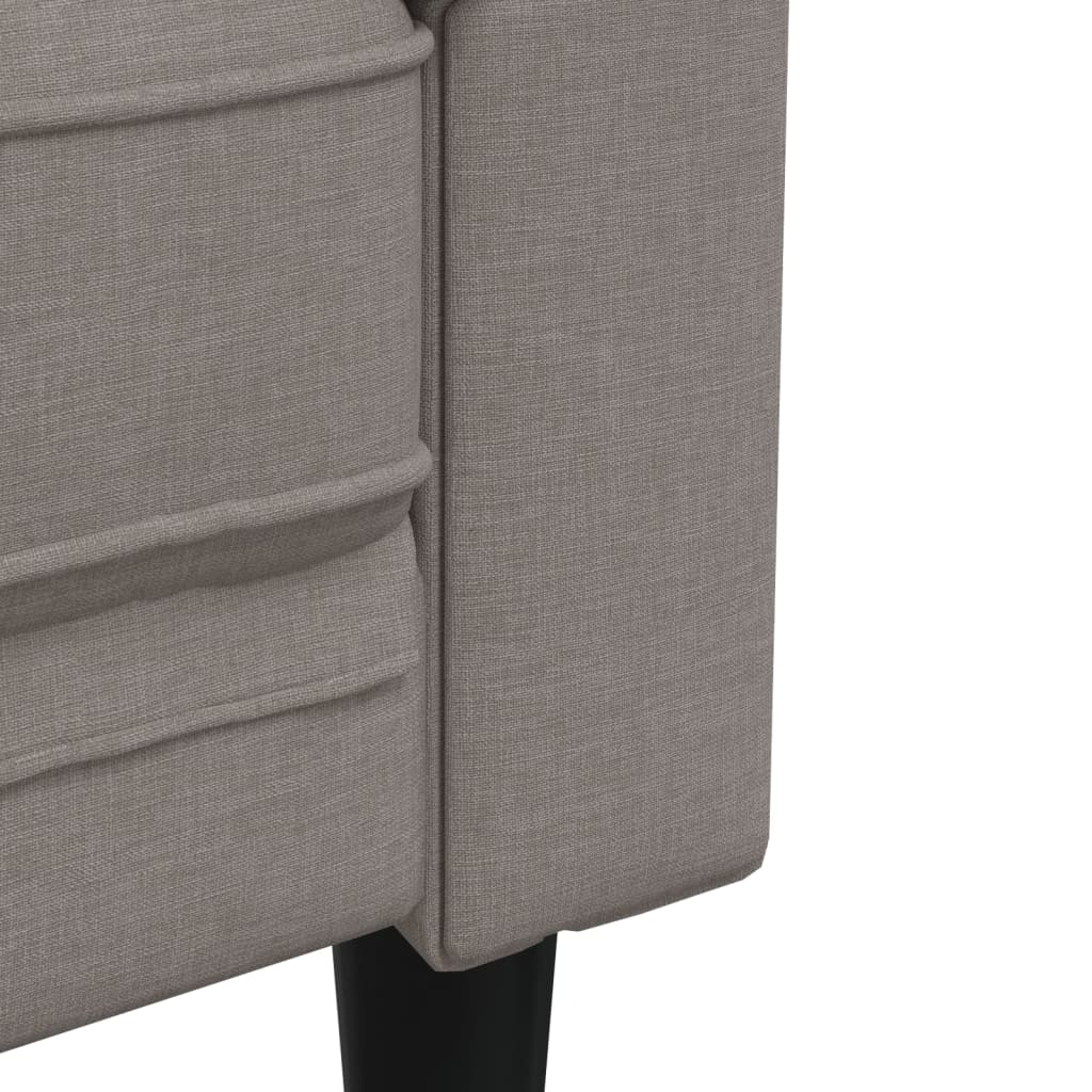 vidaXL Set de canapele, 3 piese, gri taupe, textil vidaXL Set de canapele, 3 piese, gri taupe, textil