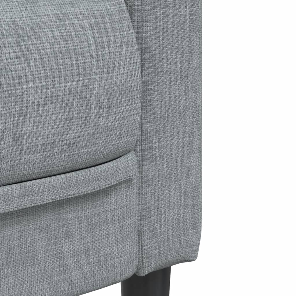 vidaXL Set de canapele, 2 piese, gri deschis, material textil vidaXL Set de canapele, 2 piese, gri deschis, material textil
