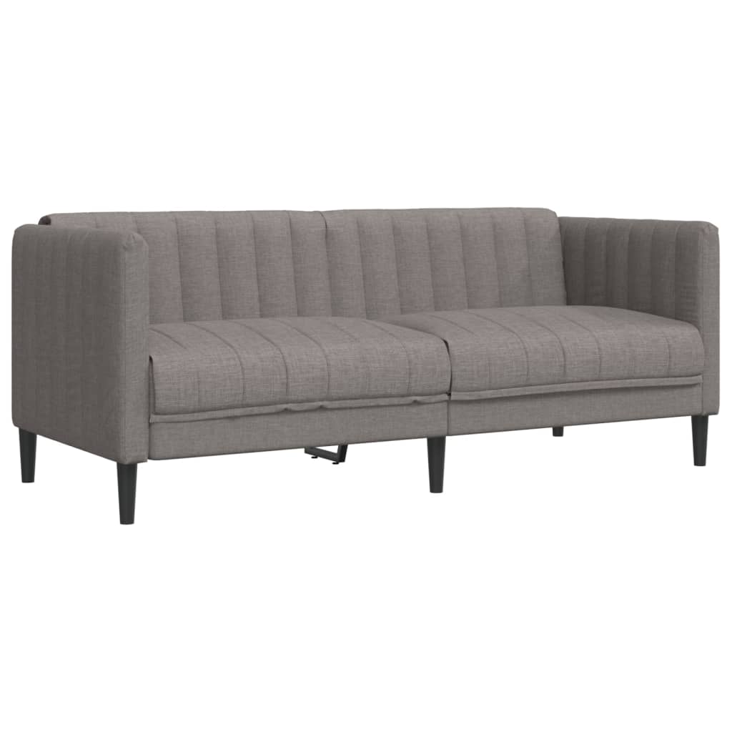 vidaXL Set de canapele, 2 piese, gri taupe, material vidaXL Set de canapele, 2 piese, gri taupe, material
